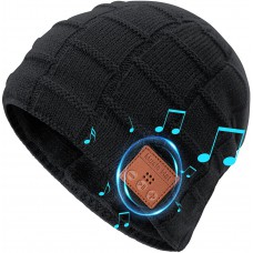 Bluetooth Beanie Hat with Headphones Built-in Stereo Speaker and Microphone Running Cap Unique Christmas Gift for Unisex Adults/Men/Women